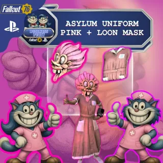 🚑 💉 ASYLUM UNIFORM PINK + LOON MASK 👩‍⚕️