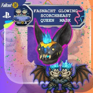 🎭 🎊  𓆩𓆪 GLOWING SCORCHBEAST QUEEN MASK 🦇ྀི 👑   🪇