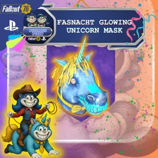 🎭 🎊 ﹏ 𓃗﹏ FASNACHT GLOWING UNICORN MASK 🦄 🪇