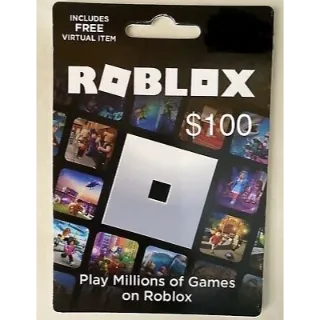 $100 Roblox Gift card (global) 