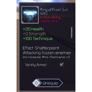 The ring of frost (Jujutsu infinite) (Unobtainable)