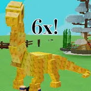 6x golden brontosaurus