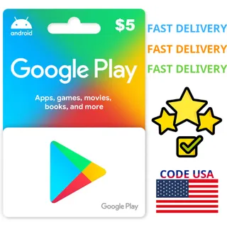 $5.00 USD 💰 Google Play GIFTCARD ✅ ⚡ Fast Delivery ⚡