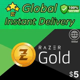 $5.00 USD Razer Gold GLOBAL CODE - INSTANT DELIVERY