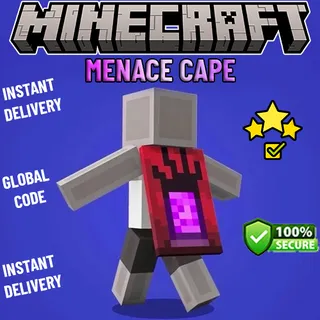 ⛏️ MINECRAFT MENACE CAPE KEY / CODE🔑 / GLOBAL 🌍 ( MINECRAFT JAVA & BEDROCK EDITION ) 🔥 INSTANT DELIVERY 🔥 