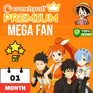 ⭐ Crunchyroll Mega Fan 1 Month | 100% Secure and Private ✅ ⚡🔥