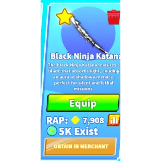 Black Ninja Katana - Blade Ball