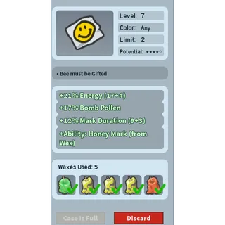 Bee Swarm Simulator | Smiley Sticker with Honey Mark Ability