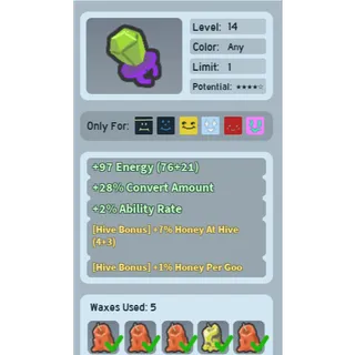 Bee Swarm Simulator | Candy Ring 7% Honey At Hive