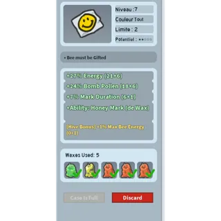 Bee Swarm Simulator | Smiley Sticker with Honey Mark Ability