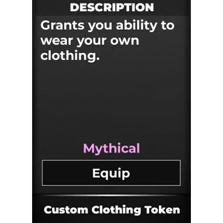 Custom Clothing Token | Type Soul 