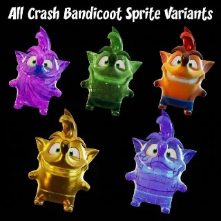 All Crash Bandicoot Sprite Variants