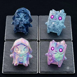 Gem Grim,Gem Zero Point, Holofoil Grim And Holofoil Zero Point