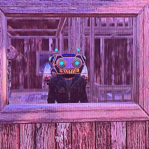 Glowing Robot mask