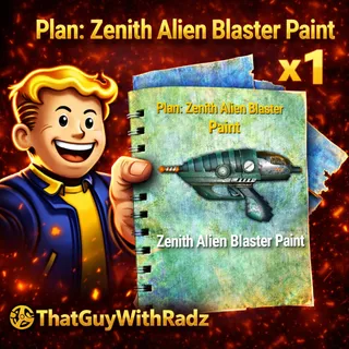👽 ZENITH ALIEN BLASTER PAINT PLAN 👽 RARE SKIN | UNIQUE LOOK | FAST DELIVERY | FO76 XBOX