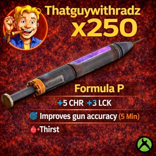 FORMULA P x250! 🎯 ACCURACY BOOST PACK 🔥 +5 CHR +3 LCK 🚀 (Fallout 76 Xbox)