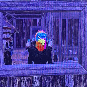 Glowing turkey mask