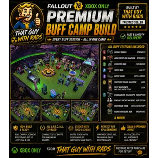 BUFF CAMP BUILD – ALL S.P.E.C.I.A.L. BUFF STATIONS INCLUDED | THAT GUY WITH RADS 