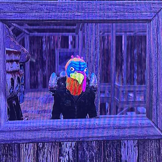 Glowing turkey mask