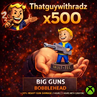 BIG GUNS BOBBLEHEAD x500 – Fallout 76 (Xbox) | Bulk Deal
