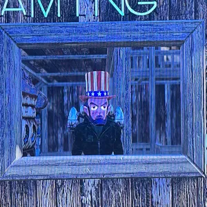 glowing Abe  mask