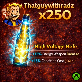 HIGH VOLTAGE HEFE x250! 🔥 +15% ENERGY DAMAGE 💥 MELT BOSSES FAST 🚀 (Fallout 76 Xbox)