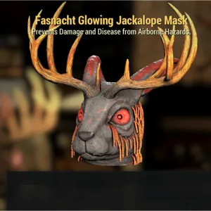Glowing Jackalope Mask