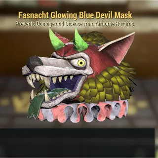 Glowing Blue Devil Mask