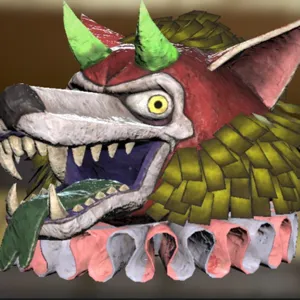 Glowing Blue Devil Mask