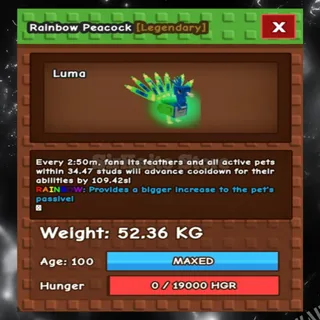 RAINBOW PEACOCK 52.36KG - GAG