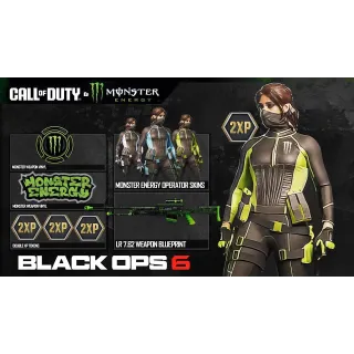 MONSTER ENERGY PACK COD BO 6 / Black Ops 6 + 10 h dbouble xp 