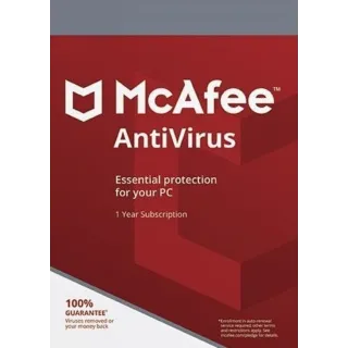 McAfee AntiVirus PC 1 Device 3 Years McAfee Key GLOBAL