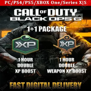 Call of Duty: Black Ops 6 - 1 Hour Double XP + 1 Hour Weapon XP (DLC) (PS4/PS5/XBOX ONE/XBOX SERIES X/PC)