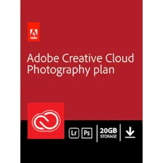 Adobe Creative Cloud Photography Plan 20 GB Subscription 1 Year - Adobe Key - EUROPE