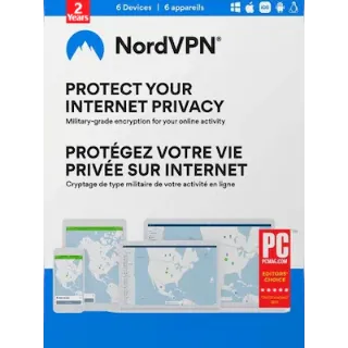 NordVPN VPN Service (PC, Android, Mac, iOS) 6 Devices, 2 Years - NordVPN Key - GLOBAL