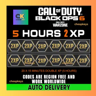 Call of Duty: Black Ops 6 - 5 Hours 2 XP  Rank up Double XP Boost