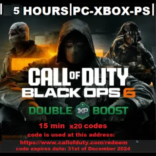 COD DOUBLE XP  5 HOURS 