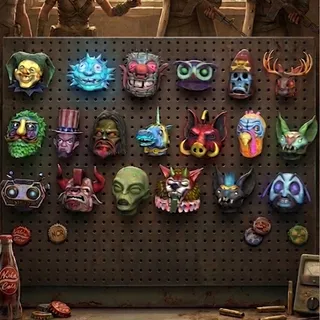 fasnacht glowing  mask