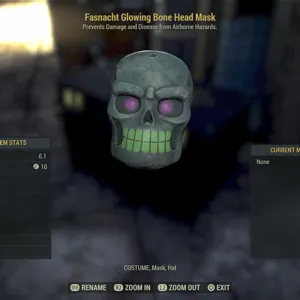 Glowing Bone Head Mask