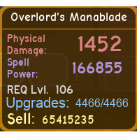 Other Overlords Manablade In Game Items Gameflip - details about overlords manablade for dungeon quest roblox