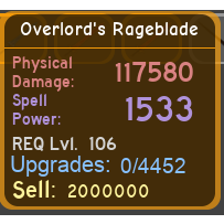 Other Overlord Rageblade Dq In Game Items Gameflip - roblox dungeon quest overlords rageblade