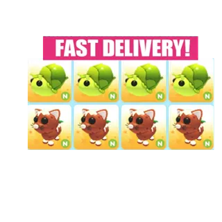 4x N Sprout snail 4x N Pudding Cat