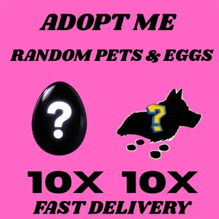 10x Assorted Eggs + 10x Assorted Pets | Adopt Me | Fast Delivery