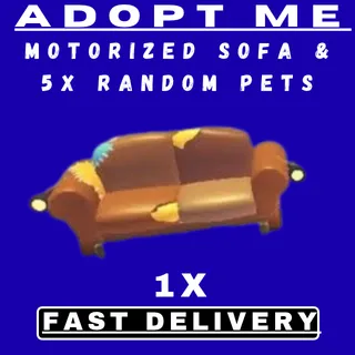 1X Motorized Sofa & 5X Random Pets + Bonus (Extra Random eggs)