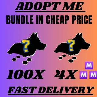 ADOPT ME | 100x Pets + 4x Mega Pets | Cheap Price | Fast Delivery ⚡