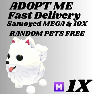 SAMOYED 1X MEGA -& 10X RANDOM PETS  ADOPT ME