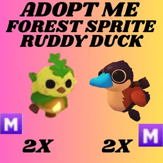 2x Ruddy Duck mega  & FOREST SPRITE mega  2X