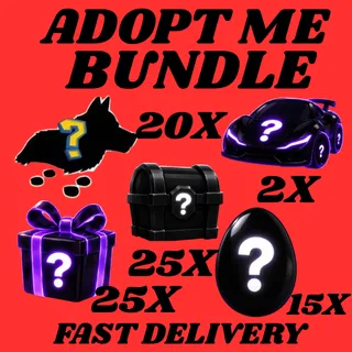 🎁 Adopt Me Mystery Bundle | 20X Random Pets + 25X Gifts + 25X Boxes + 15X Eggs + 2X Cars 🚗✨