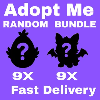 Adopt Me Random Bundle | 9x Random Pets + 9x Random Eggs 🎁 | Fast Delivery ⚡