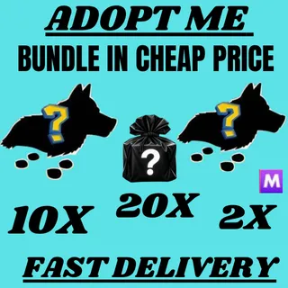 Adopt Me | Mystery Bundle 🎁 | 10x Pets + 20x Mystery Boxes  & + 5x Eggs 🥚 + FREE Legendary egg 5X ⭐ | Fast Delivery ⚡